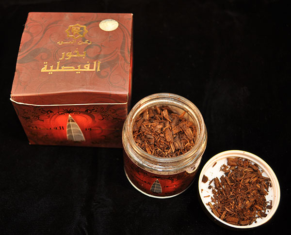 Packaged incense made from rare and protected woods